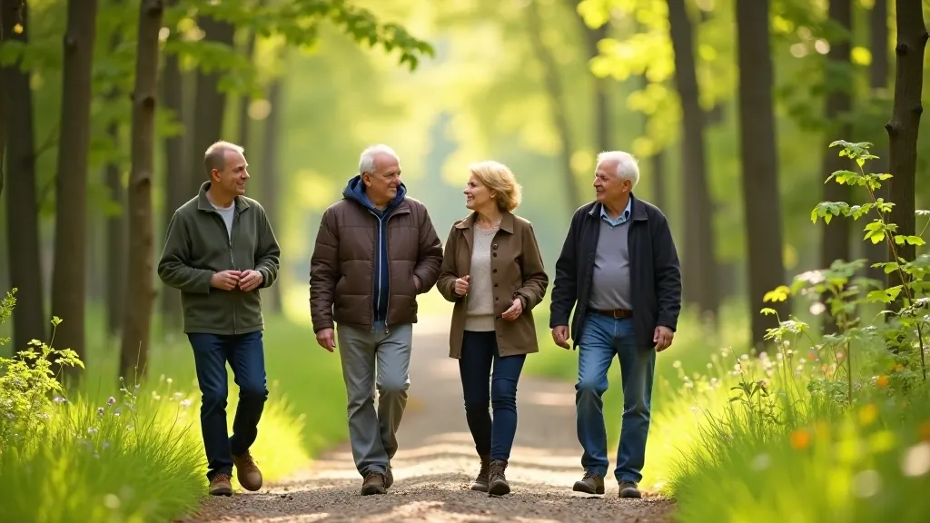 Seniori un vadītāji kopā pastaigā Gauja krasta maršrutā